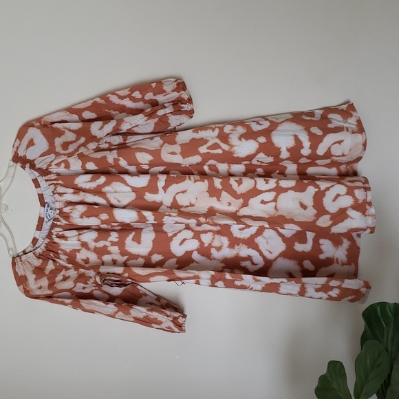 Elizabeth and James cheetah print tie dye dress flowy, on off shoulder, women XS - Picture 1 of 10